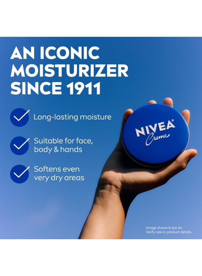 Nivea كريم نيفيا، كريم مرطب - كريم للجسم، كريم للوجه، وكريم لليدين، علبة 13.5 أونصة - Image 2