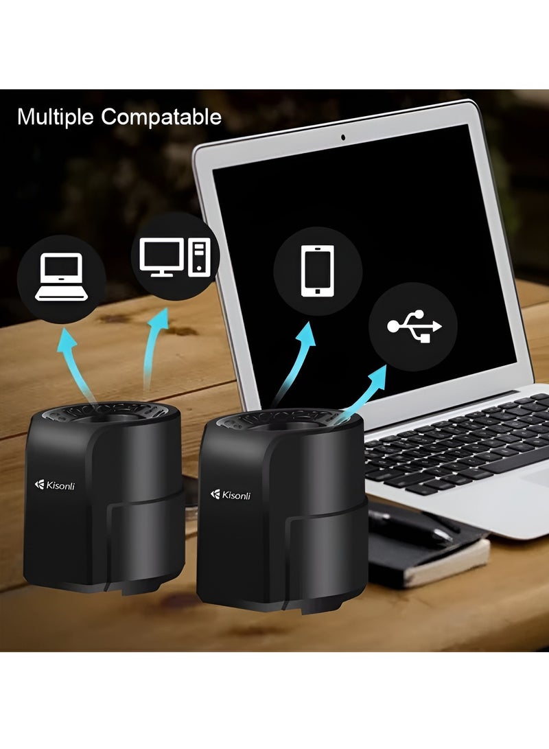 Kisonli USB 2.0 Speaker Model A-909 – 6W -High Sound Quality, Easy Connectivity with Electronics – Red mix black - Image 4