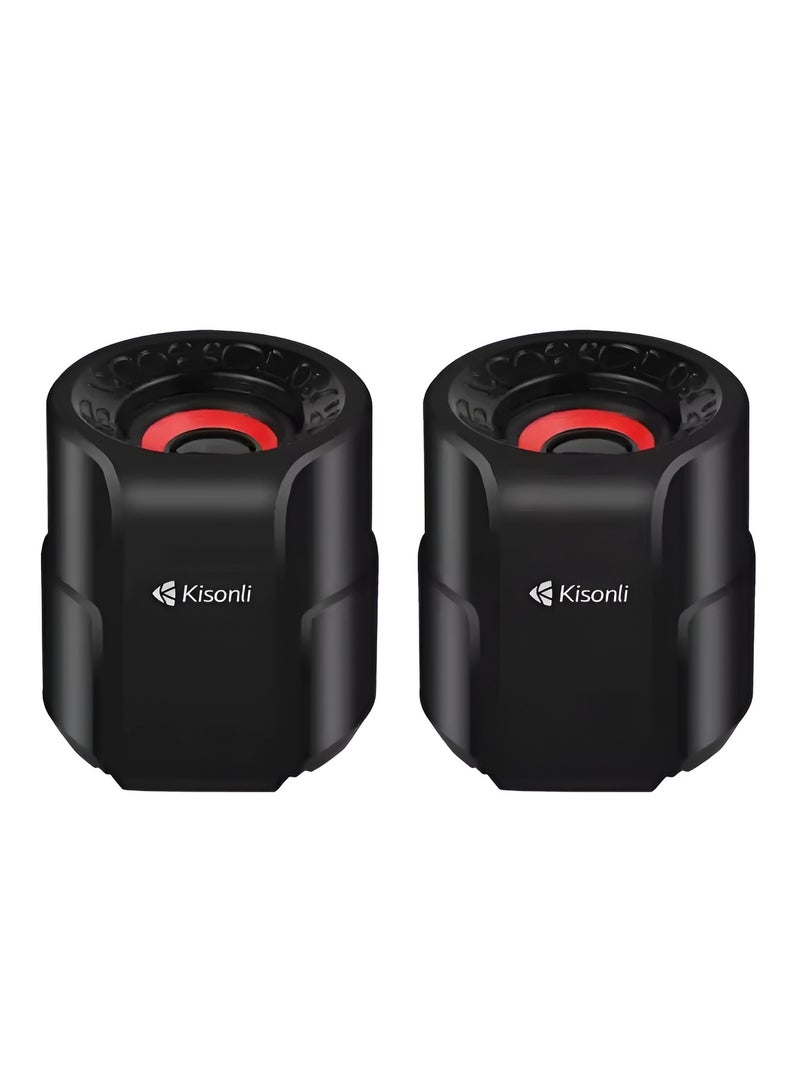 Kisonli USB 2.0 Speaker Model A-909 – 6W -High Sound Quality, Easy Connectivity with Electronics – Red mix black - Image 1
