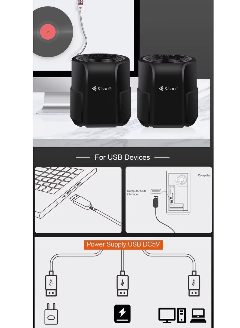 Kisonli USB 2.0 Speaker Model A-909 – 6W -High Sound Quality, Easy Connectivity with Electronics – Red mix black - Image 5