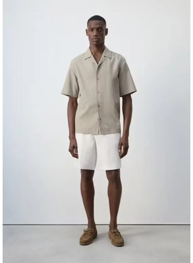 Mango Man 35-TOPO Lyocell Blend Striped Shirt for Men | Best Price UAE