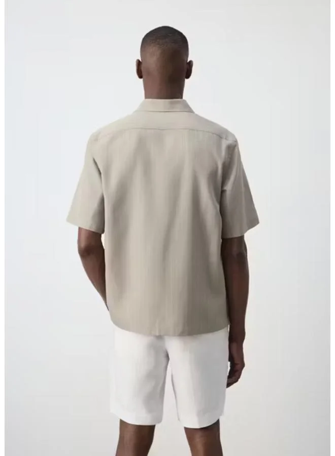 مانجو مان Lyocell Blend Striped Shirt