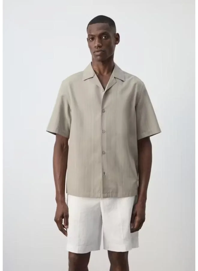 مانجو مان Lyocell Blend Striped Shirt