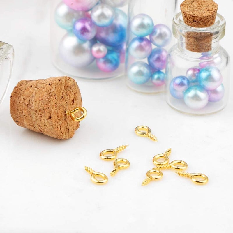 beadia Gold Plated Small Screw Eye Pins 4mmx8mm for Jewelry Making Handmade DIY (600pcs) - Image 4