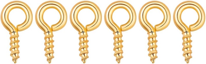 beadia Gold Plated Small Screw Eye Pins 4mmx8mm for Jewelry Making Handmade DIY (600pcs) - Image 2