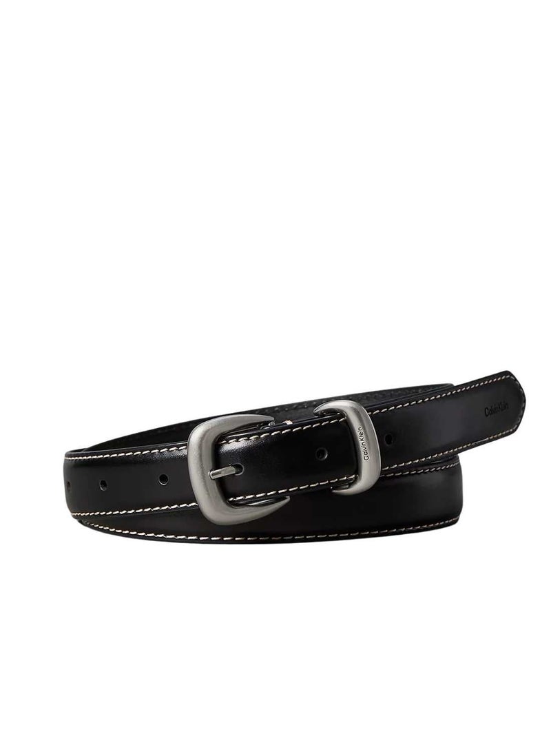 CALVIN KLEIN Leather Sculpted Hardware Belt - Image 1