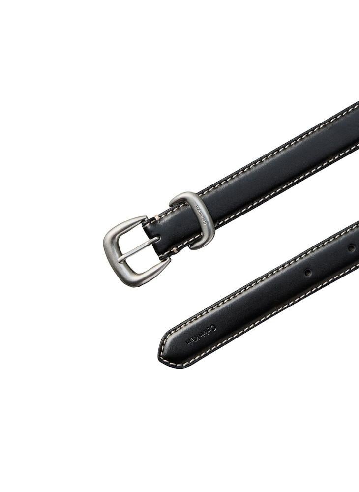 CALVIN KLEIN Leather Sculpted Hardware Belt - Image 3