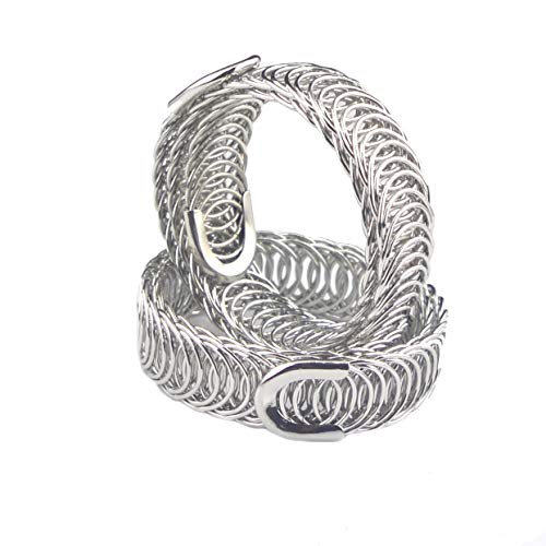 Ailejia Metal Curtain Tiebacks Holdback Drapery Curtain Tiebacks 1 Pair Elastic Strap Drape Buckle Home and Office Window Treatment (Silver) - Image 2