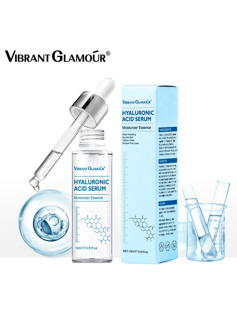 Vibrant Glamour Hyaluronic Acid Serum 4D Hyaluronic Acid Essence, 15ml - Hydrating Serum for Dull & Damaged Skin - Reduces Wrinkles, Dark Spots, Fine Lines  - Image 1