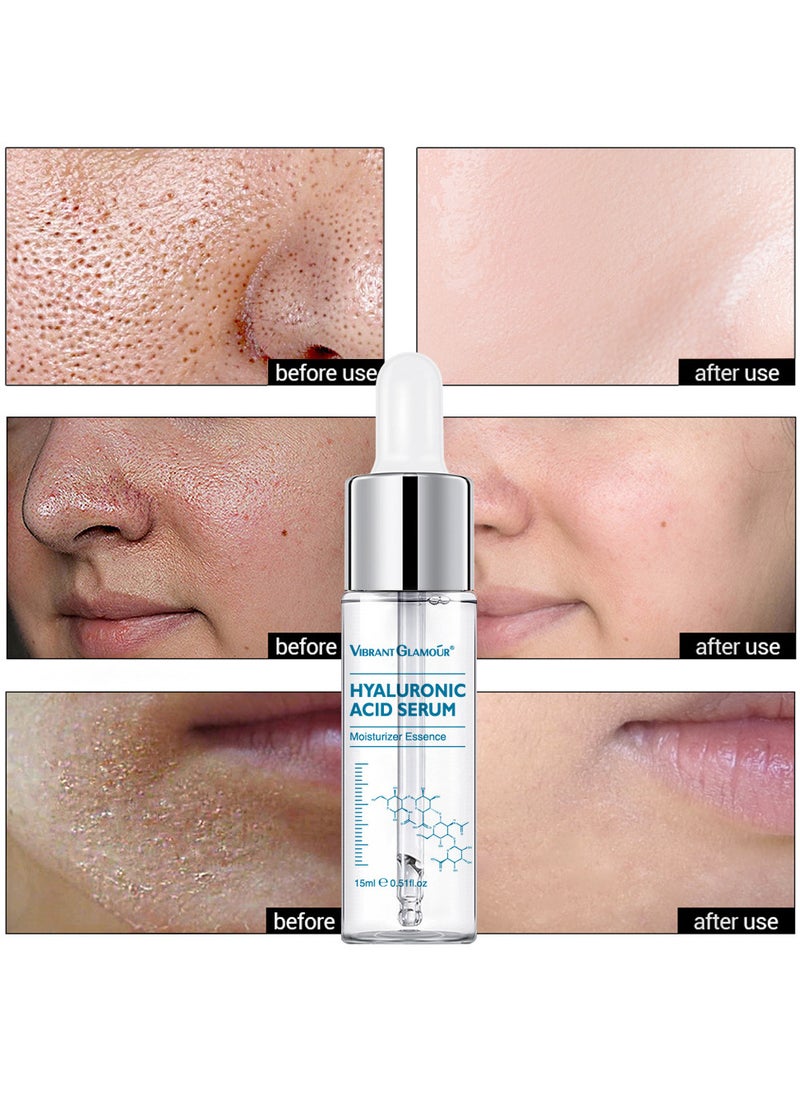 Vibrant Glamour Hyaluronic Acid Serum 4D Hyaluronic Acid Essence, 15ml - Hydrating Serum for Dull & Damaged Skin - Reduces Wrinkles, Dark Spots, Fine Lines  - Image 5