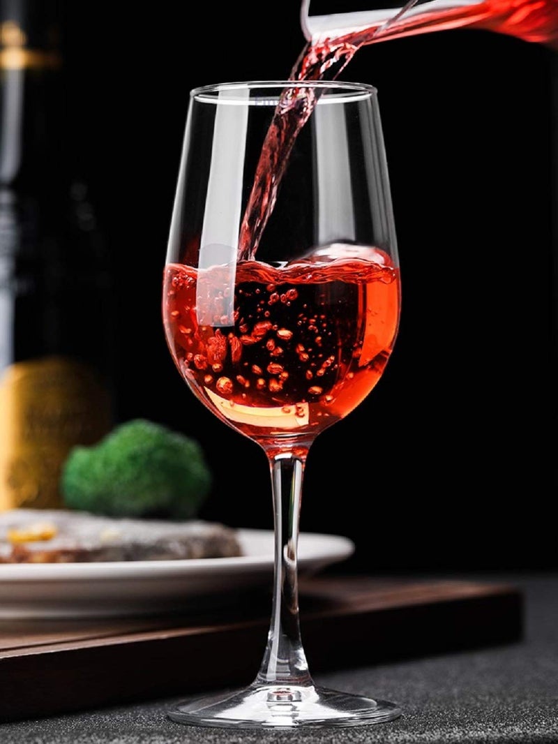 FINSTER Crystal RedWhite Wine Glasses Set of 4 Pieces Clear 400 ml Round Wine Glass - Image 3
