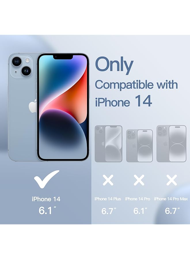 جي تيك جراب سيليكون لهاتف آيفون 14 مقاس 6.1 بوصة، جراب حماية كامل للجسم ناعم الملمس مقاوم للصدمات مع بطانة من الألياف الدقيقة، أزرق سييرا - Image 2