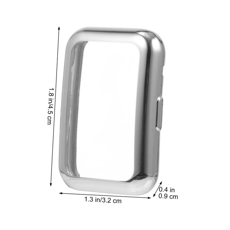 2pcs Full Coverage TPU Watch Cases For Watch Fit Durable Scratch Protective Shells Shock Resistant Soft Covers Silver - Image 3