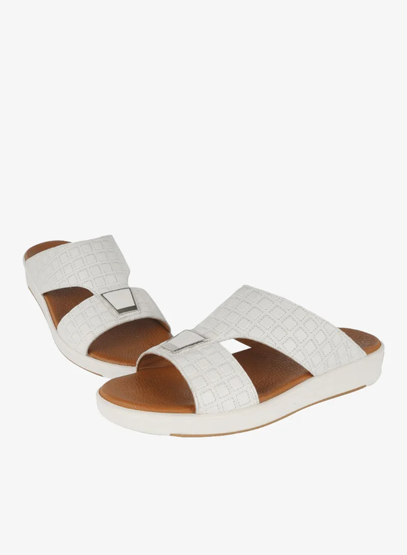 barjeel uno Barjeel Uno Mens Elegant Arabic Sandals TAM 107 White