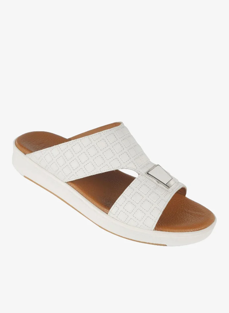 barjeel uno Barjeel Uno Mens Elegant Arabic Sandals TAM 107 White