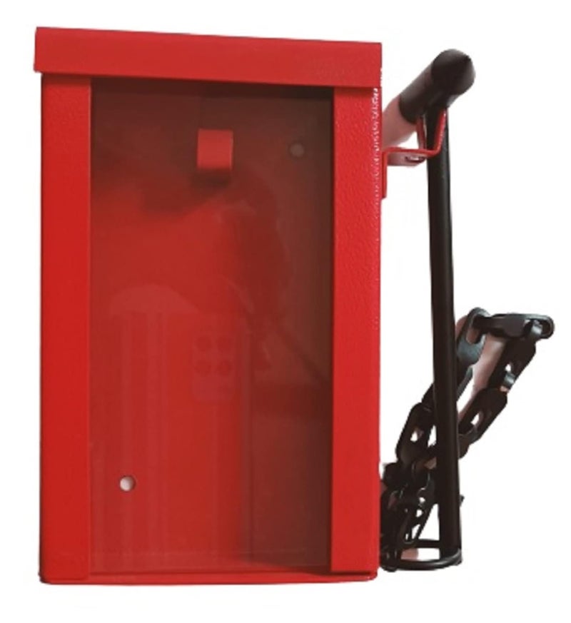 Wall Mount Single Key Cabinet with Chain Hammer to Open The Emergency Exit Door Size 14x9x25 Centimeter  - Image 1