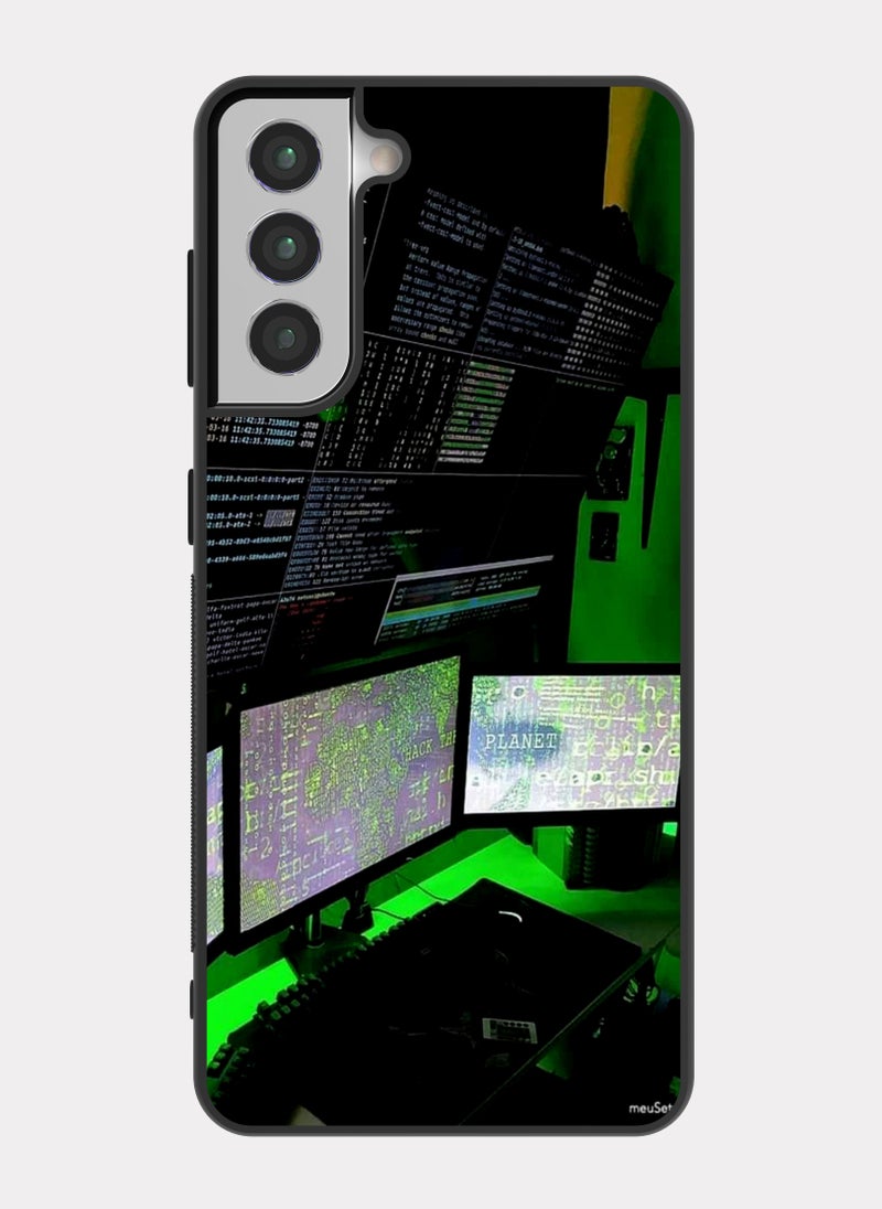 PXLAAT Samsung Galaxy S21 case cover Gamer Hacker - Image 1