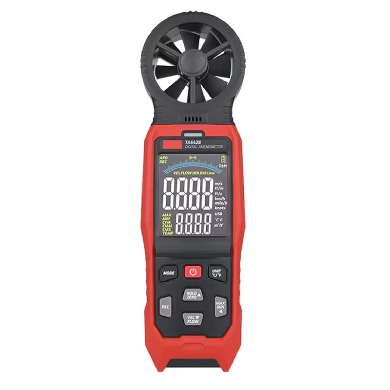 TA642B مقياس سرعة الرياح عالي الدقة USB مقياس سرعة الهواء جهاز اختبار سرعة الرياح - Image 1