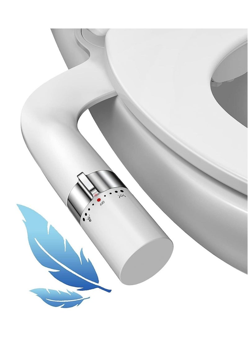 كابتن تيك Ultra-Slim Bidet Attachment for Toilet Dual Nozzle, Hygienic Bidets for Existing Toilets, Adjustable Water Pressure Cold Water Sprayer Baday, Rear and Feminine Wash - Image 1