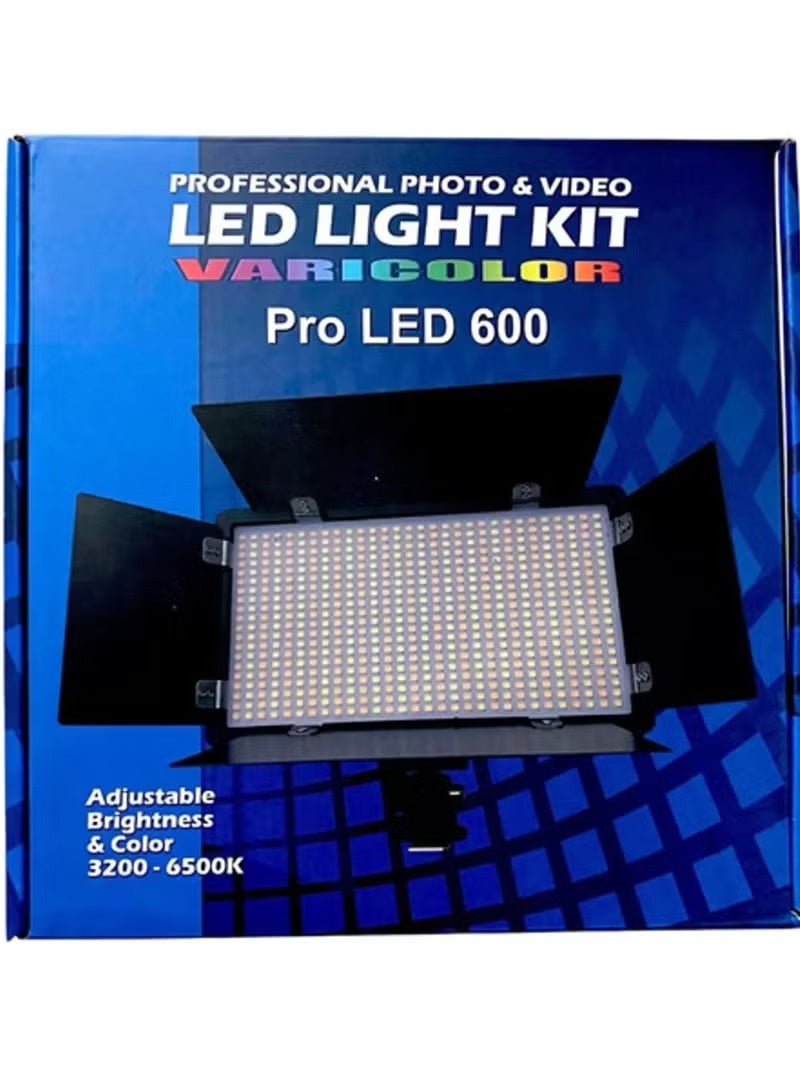 SUNEX PRO LED-600 LED Video Light Panel Kit with Adjustable Brightness & Color Temperature (3200-5600K) - Image 4