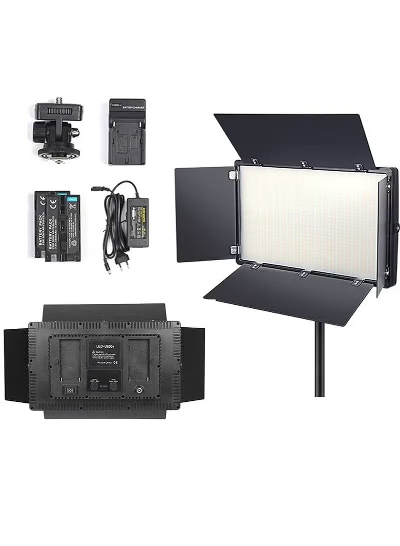 SUNEX PRO LED-600 LED Video Light Panel Kit with Adjustable Brightness & Color Temperature (3200-5600K) - Image 2