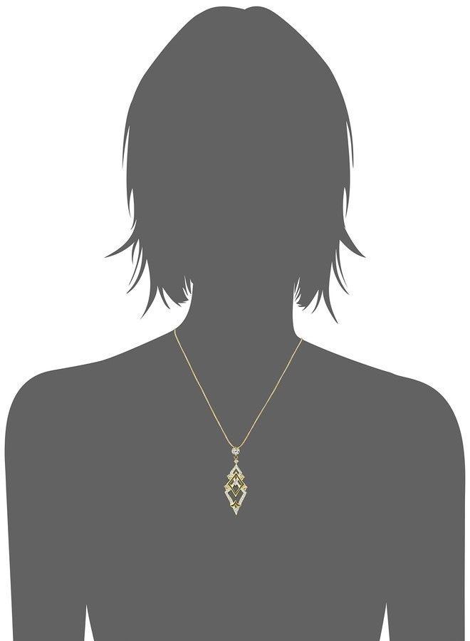 Estele gold tone diamond shaped pendant for stylish tomen - Image 2