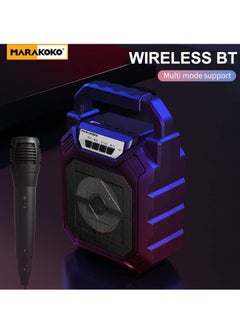 Marakoko Portable Wireless Bluetooth Karaoke Speaker with Wired Microphone, AUX Port, And External Memory Slot. In Black - pzsku/Z1133DF9D98C314A3972DZ/45/_/1724691557/9877e927-48bd-4a5d-a69e-771ee1b15f84