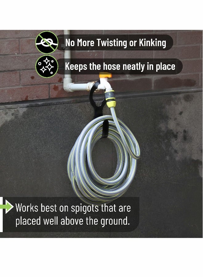 Garden Hose Holder, Garden Water Hose Metal Hanger Hook, Portable Hose Holder for Outside, Hanging Hose Holder, Garden Hose Carrier(Fit 100’ of 5/8” Hose） - Image 3