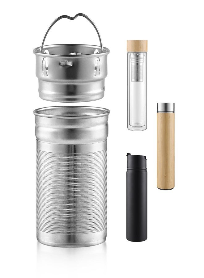 Sivaphe Tea Infuser Basket with Lid by Sivaphe, Large Tea Strainer for Loose Tea, Glass or Stainless Steel Tea Drink Bottle Replacement Filter - Image 1