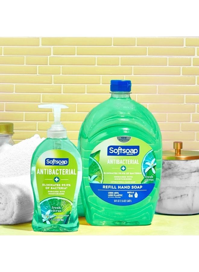 Softsoap Antibacterial Liquid, Fresh Citrus Scent Hand Soap, 11.25 Ounce, 6 Pack  - Image 3