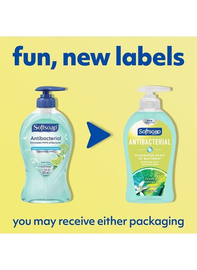 Softsoap Antibacterial Liquid, Fresh Citrus Scent Hand Soap, 11.25 Ounce, 6 Pack  - Image 2