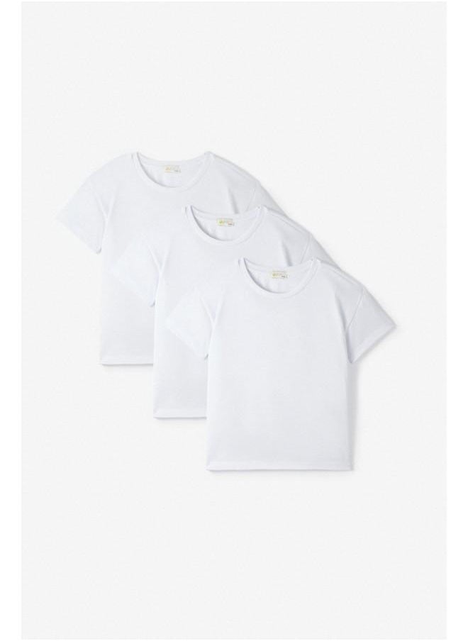 JUNE June Kids 3-Pack Basic Tshirt White  - Image 1