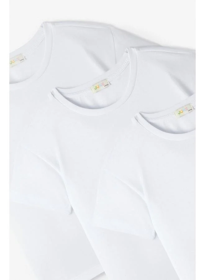 JUNE June Kids 3-Pack Basic Tshirt White