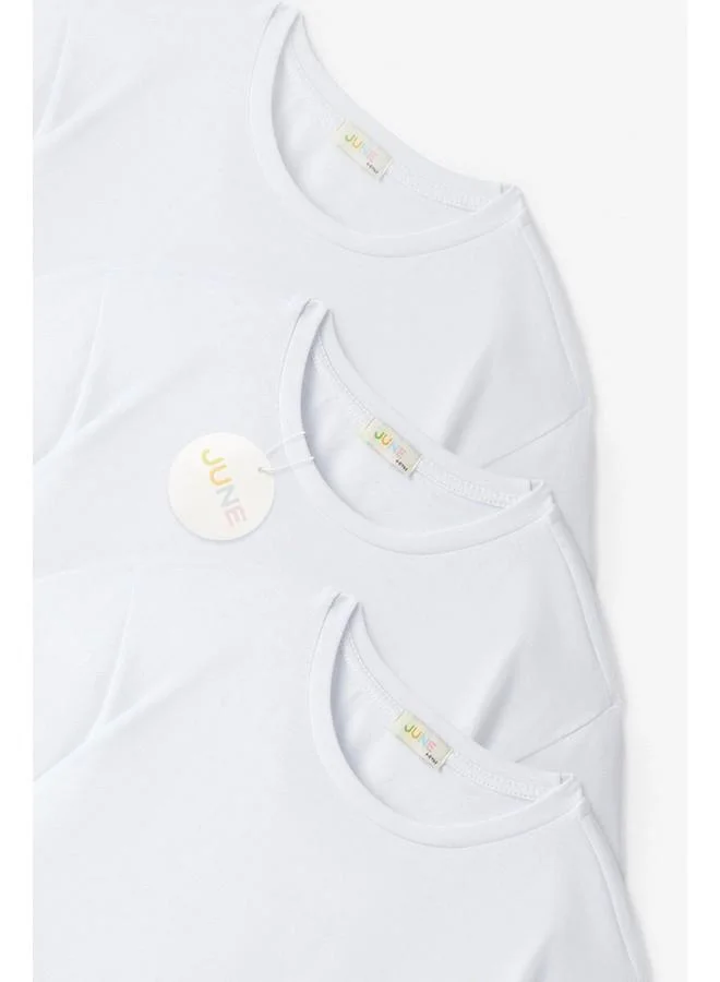 JUNE June Kids 3-Pack Basic Tshirt White
