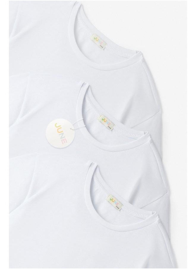 JUNE June Kids 3-Pack Basic Tshirt White  - Image 4