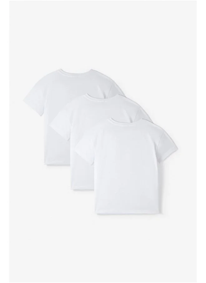 جون June Kids 3-Pack Basic Tshirt White