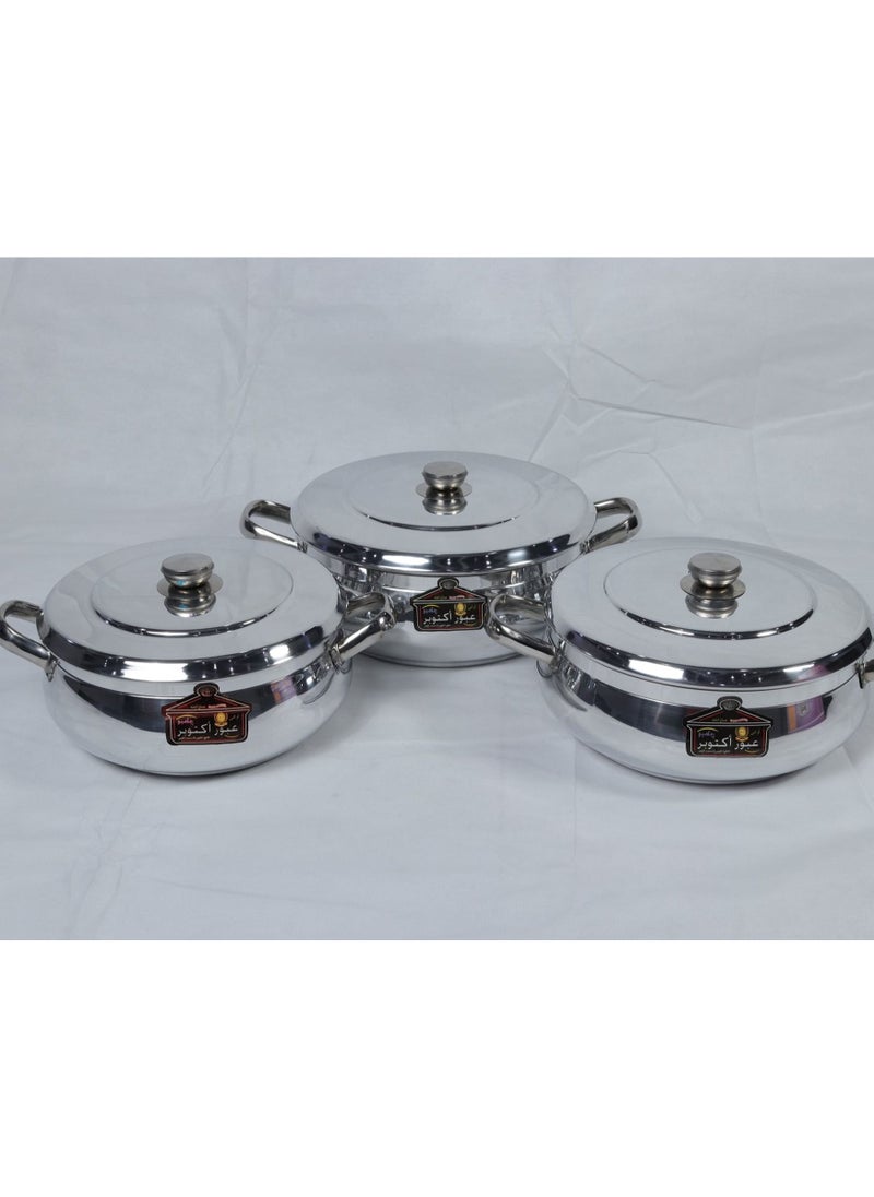 Obour October A set of oven trays with a classic crossing cover, 6 pcs, silver, TSKH023  - Image 1