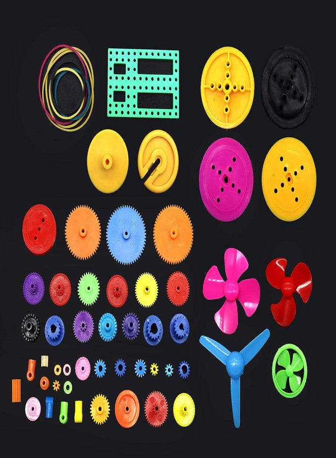 Electronicspices 55Pcs Plastic DIY Robot Gear Kit Gearbox Motor Gear Set for DIY Car Robot - Image 1
