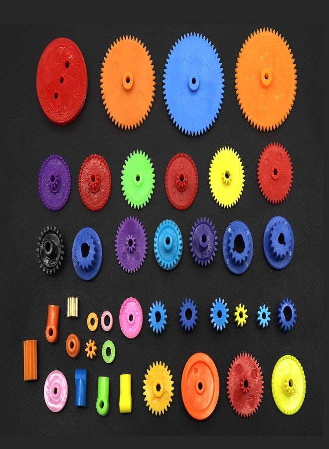 Electronicspices 55Pcs Plastic DIY Robot Gear Kit Gearbox Motor Gear Set for DIY Car Robot - Image 2