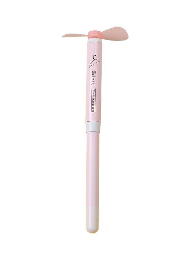 NIBEMINENT 0.5mm Ballpoint Pen with Handheld Mini Fan Pink 