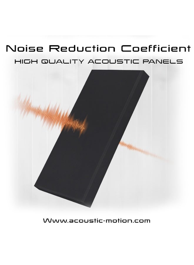 Acoustic Motion Acoustic Panels 5 cm Thick 120x60 cm Fiberglass (rockwool) ultra quality Sound Proof-Bass Trap Panels,Sound Absorbing Panels High Density for Studios,Home Theater Ceiling,Wall-Black - Image 2