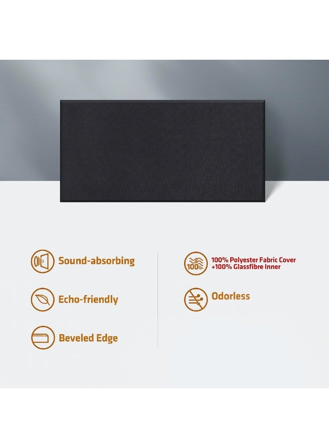 Acoustic Motion Acoustic Panels 5 cm Thick 120x60 cm Fiberglass (rockwool) ultra quality Sound Proof-Bass Trap Panels,Sound Absorbing Panels High Density for Studios,Home Theater Ceiling,Wall-Black - Image 4
