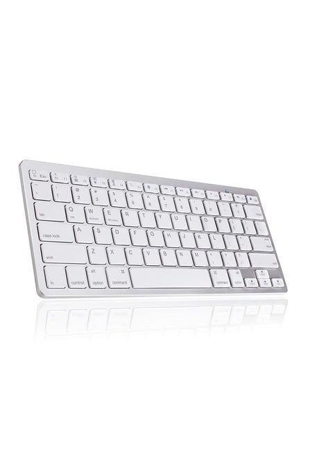Bluetooth Keyboard,Ultra-thin Wireless Bluetooth 3.0 Keyboard,Universal Use for iPhone/iPad Air/iPad Pro/iPad Mini/Mac,Windows,PCs,Smartphones and Tablets (Silver)