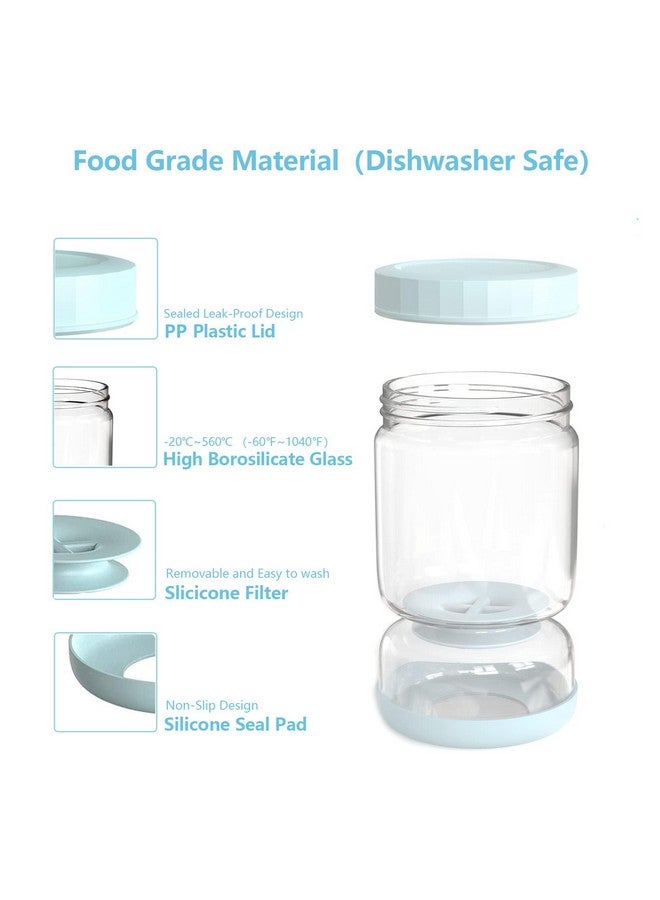 Luvan Pickle Jar with Strainer Flip, 34oz Pickle Container, Glass Kraut Juice Separator Jar-Leakproof Airtight Lid, Hourglass Food Storage Flip Jar for Olive,Jalapeno,Sliced Pickles-Dishwasher Safe - Image 3