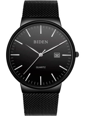 BIDEN 0047 Calendar Mesh Men's Wristwatch 