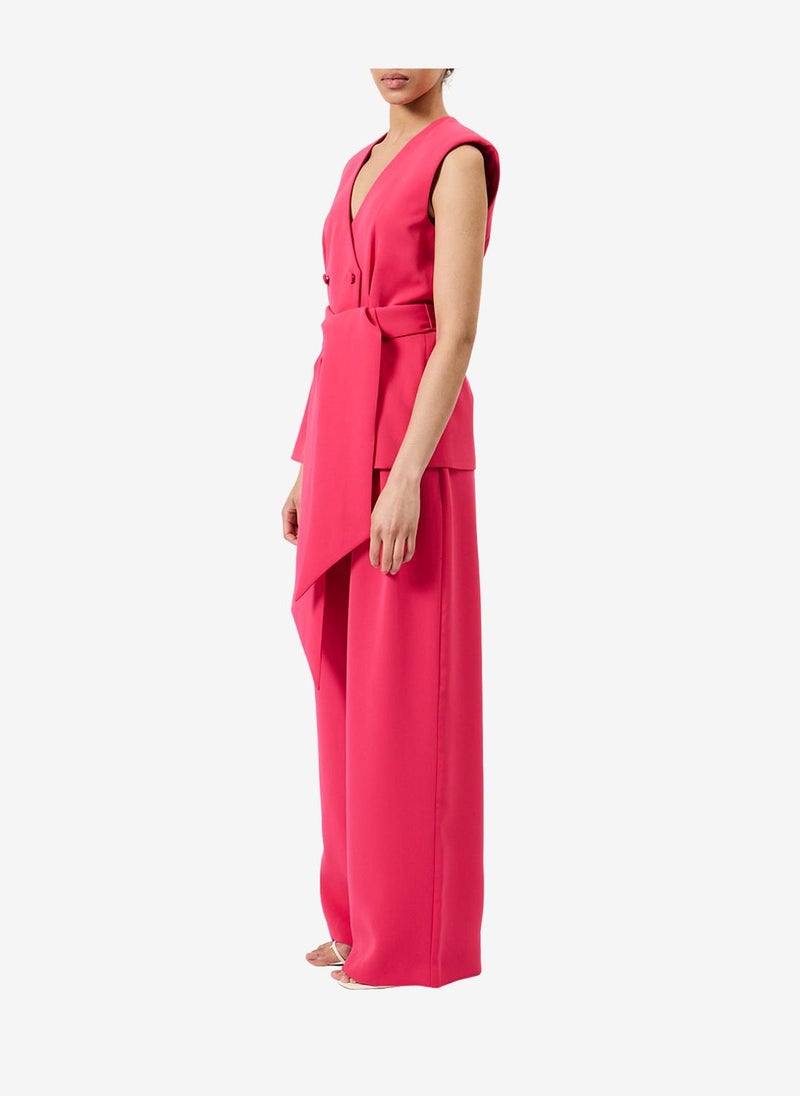 French Connection Women's Peony Pink Tiana Self Tie Waistcoat - Image 3
