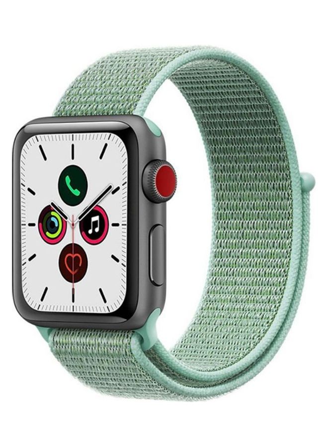 HuHa Replacement Strap Watchband For Apple Watch Series 7 41mm / 6 / SE / 5 / 4 40mm / 3 / 2 / 1 38mm Marine Green