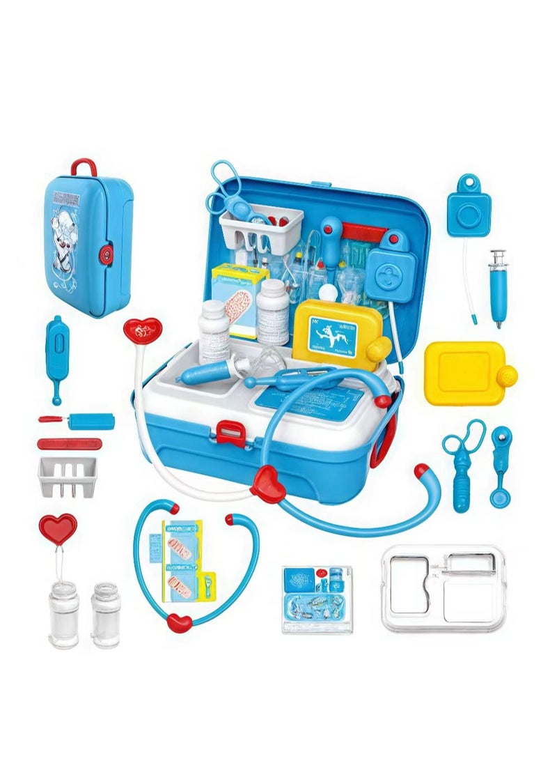 Joshberg 17 piece Children's Doctor Set with stethoscope Pretend Game Medical Toy Set Children's Doctor Toy Set Dentist Set Toys - Image 1