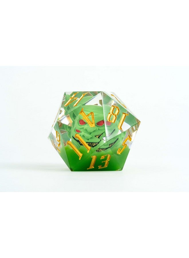 Metallic Dice Games FanRoll 55mm Pathfinder Goblin Mammoth d20 - Image 1