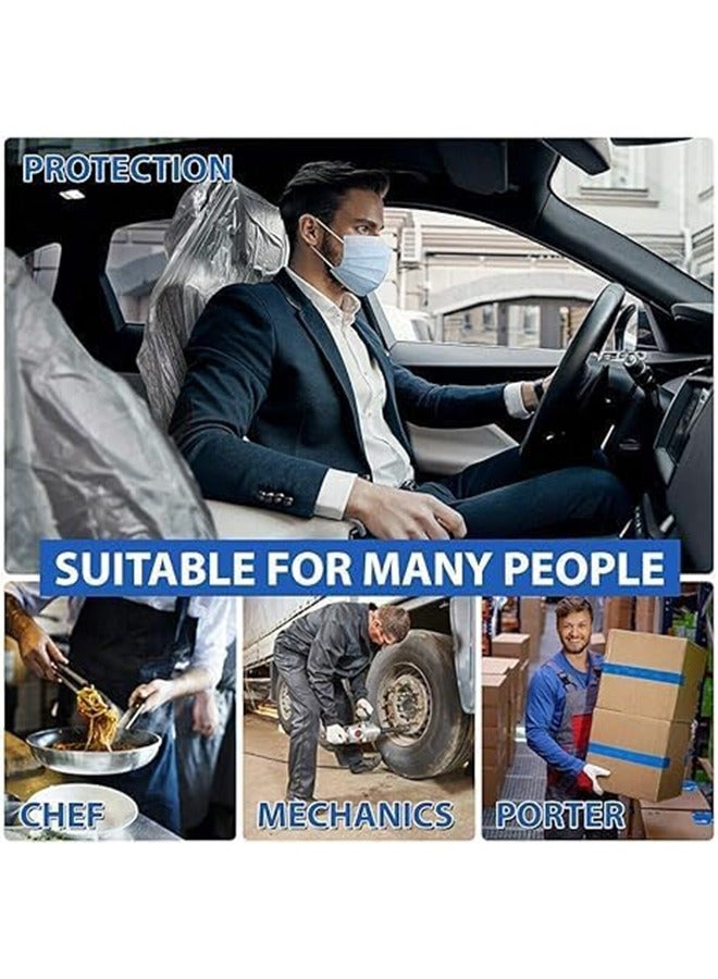 MVAQKLM غطاء مقعد للاستخدام مرة واحدة، غطاء مقعد بلاستيكي عالمي للسيارات للاستخدام مرة واحدة، مناسب لمقاعد الطائرات، وكراسي الصالونات، ومقاعد المطاعم، ومقاعد الحافلات (100 قطعة). - Image 3